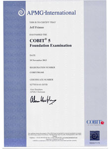 COBIT 5 Cettificate Sample