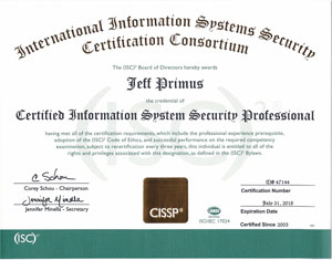 CIISP Certificate Sample