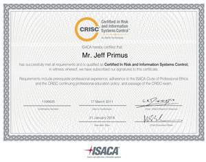 CRISC: Certified in Risk and Information Systems Control - ACTAGIS